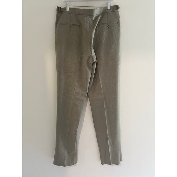 Hickey Freeman Dress Pants Pleated Not Hemmed Light Brown Taupe Size 36 JJ - Picture 8 of 13